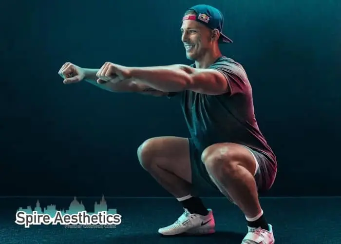 Image of man build leg muscle Wellingborough through exercise