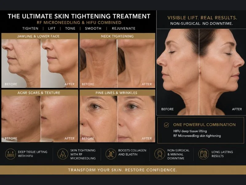 Results of combined treatment for the ultimate skin tightening treatment Wellingborough