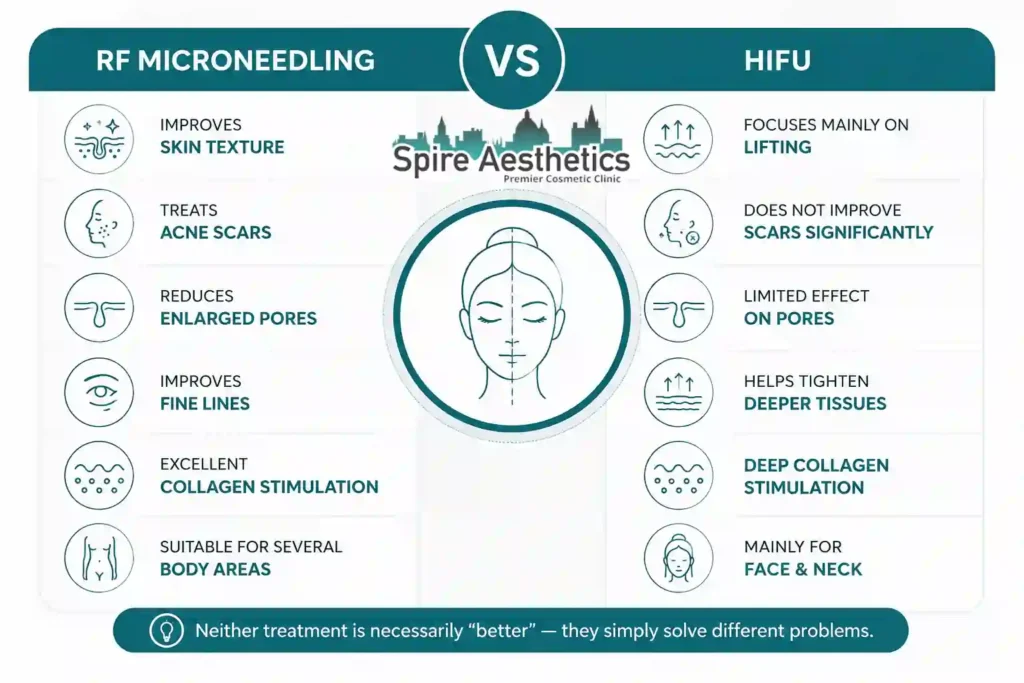 RF Microneedling vs HIFU: Which Treatment Gives Better Results Wellingborough?